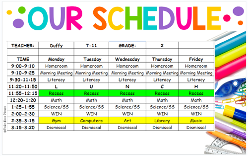 Schedule